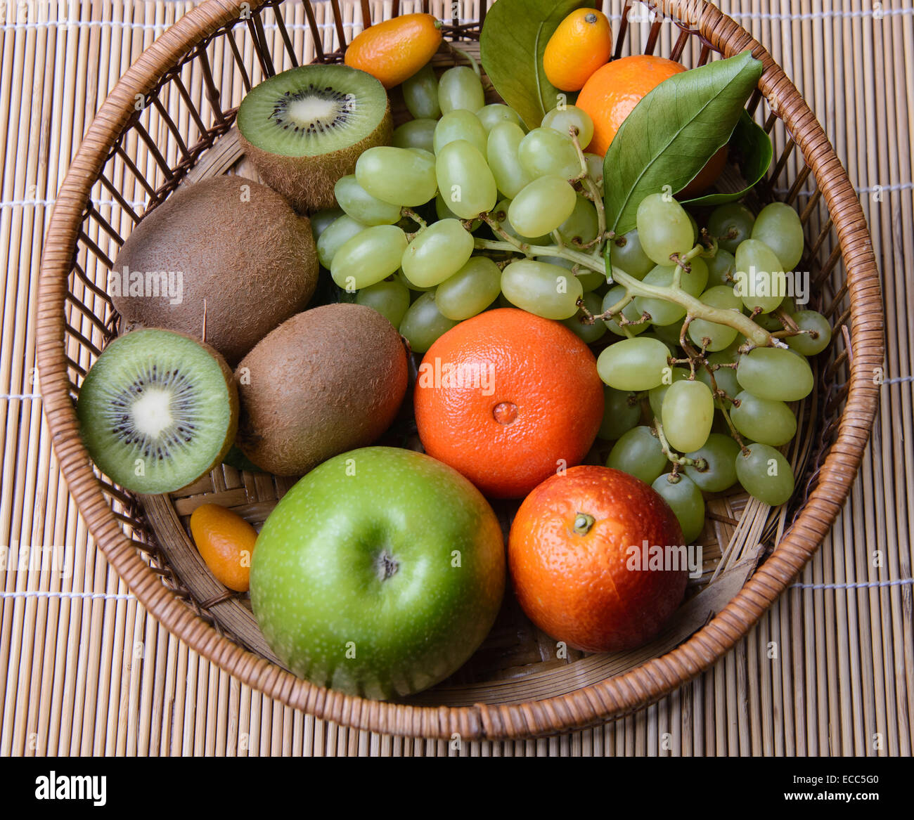 fruit basket Stock Photo