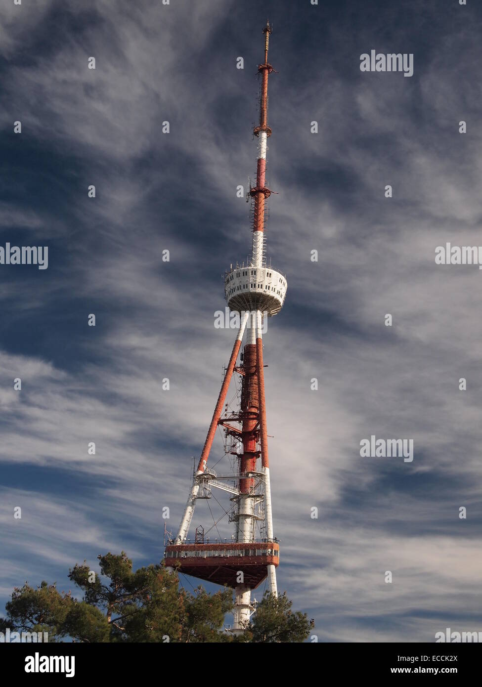 Tbilisi TV Broadcasting Tower (Georgia) Stock Photo