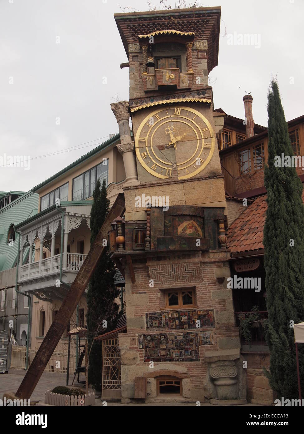 Leaning Clock Tower (Tbilisi, Stock Photo Alamy