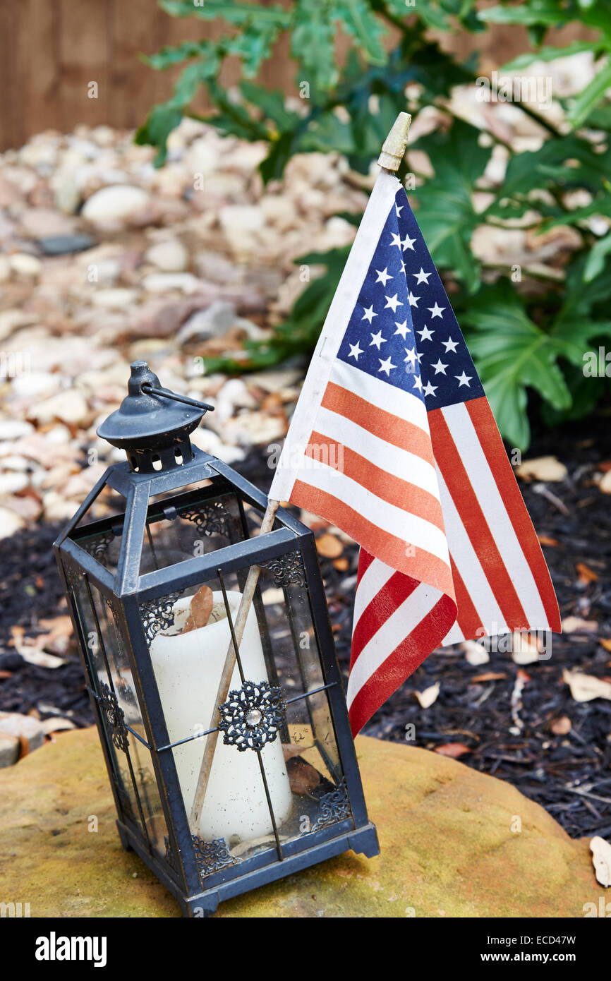 American flag garden ornament Stock Photo Alamy