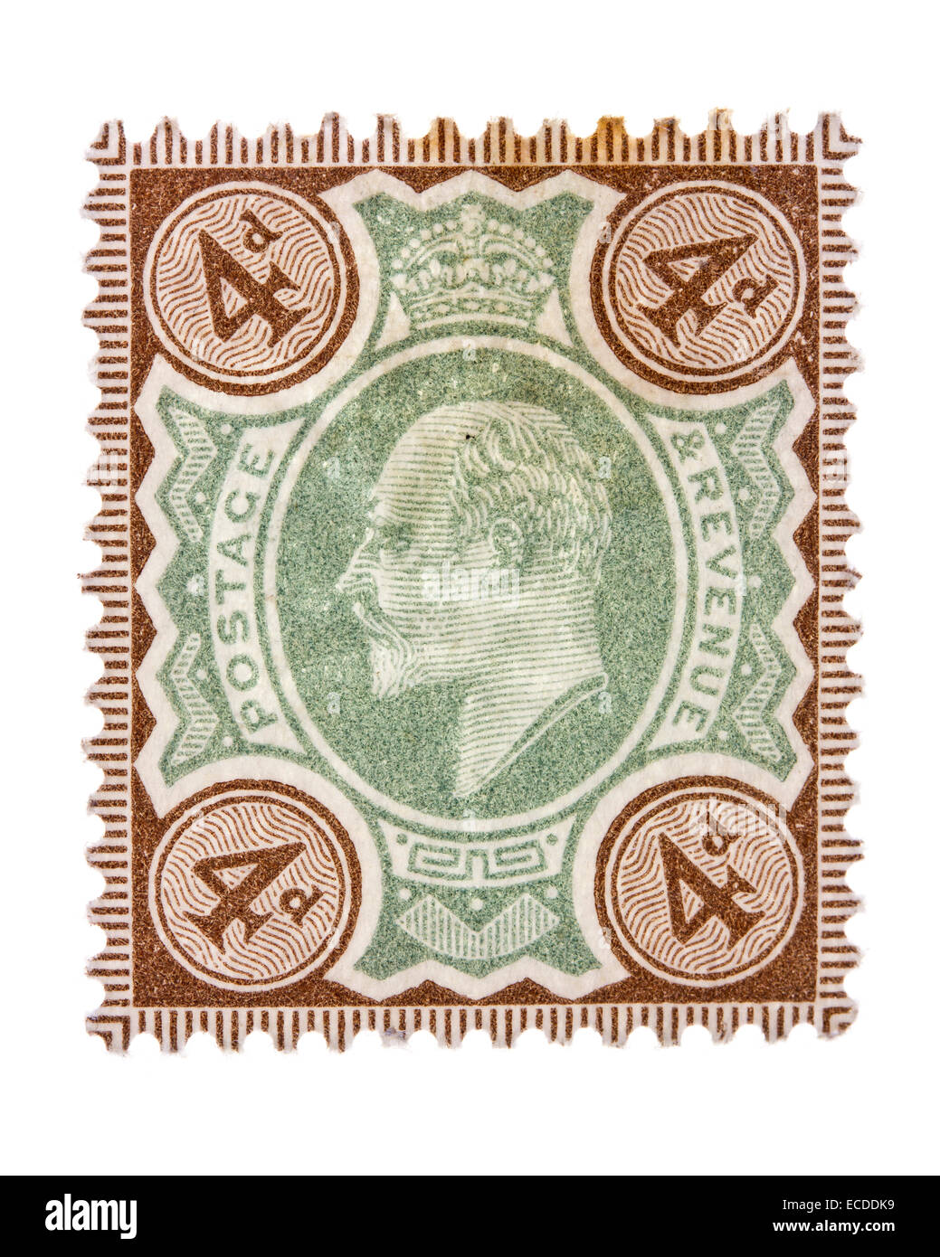 British King Edward VII postage stamp Stock Photo Alamy