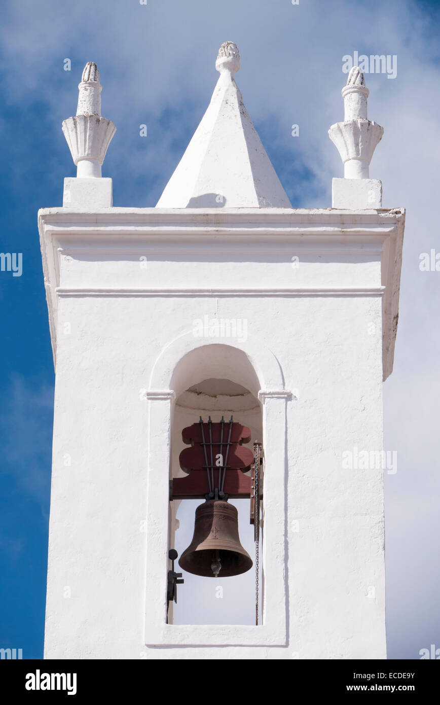 Bell Tower, Igreja da Misericordia, Tavira, Algarve, Portugal, February 2014 Stock Photo