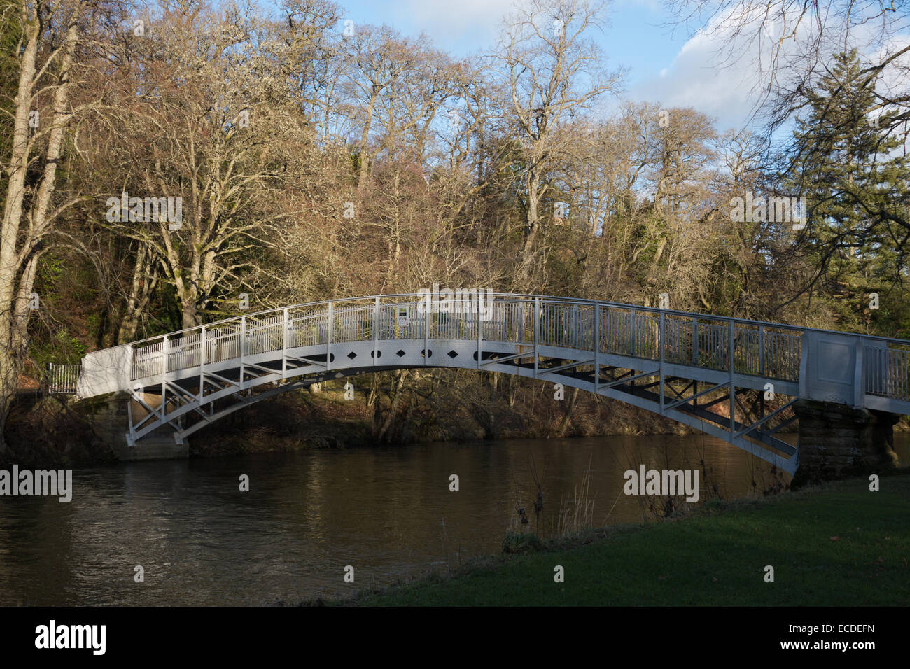 The Laurie Bridge, River Teviot, Hawick, Scottish Borders Stock Photo