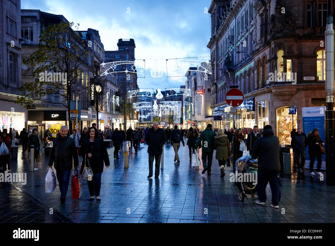 Liverpool city centre church street christmas shopping ...