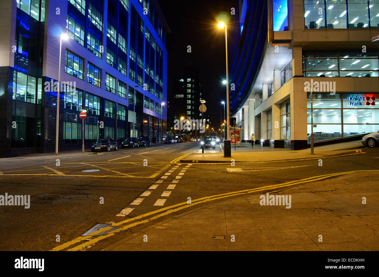 Bothwell Street in Glasgow, Scotland at Night Stock Photo Alamy