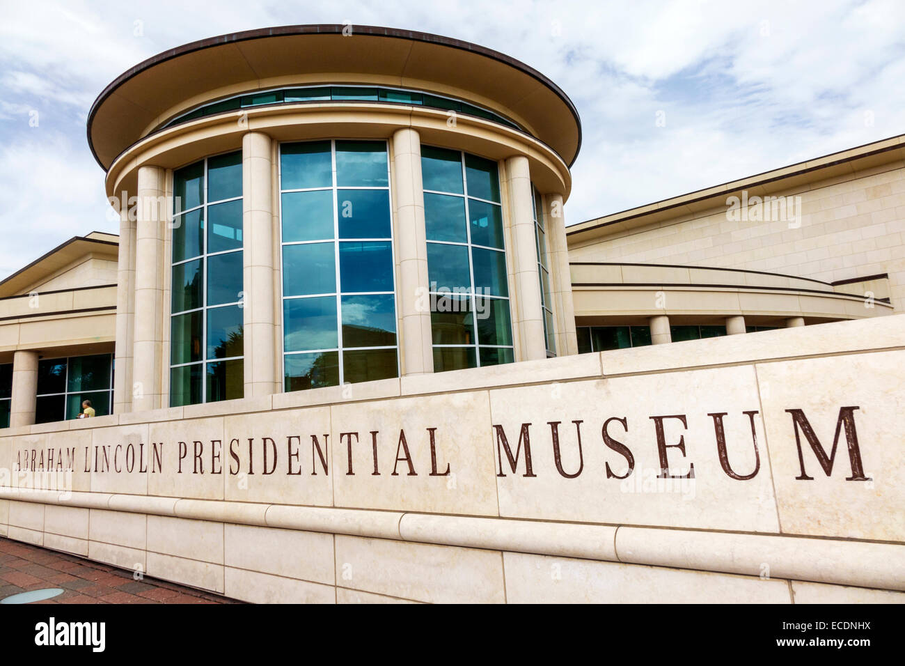Springfield Illinois Abraham Lincoln Presidential Museum exterior Stock