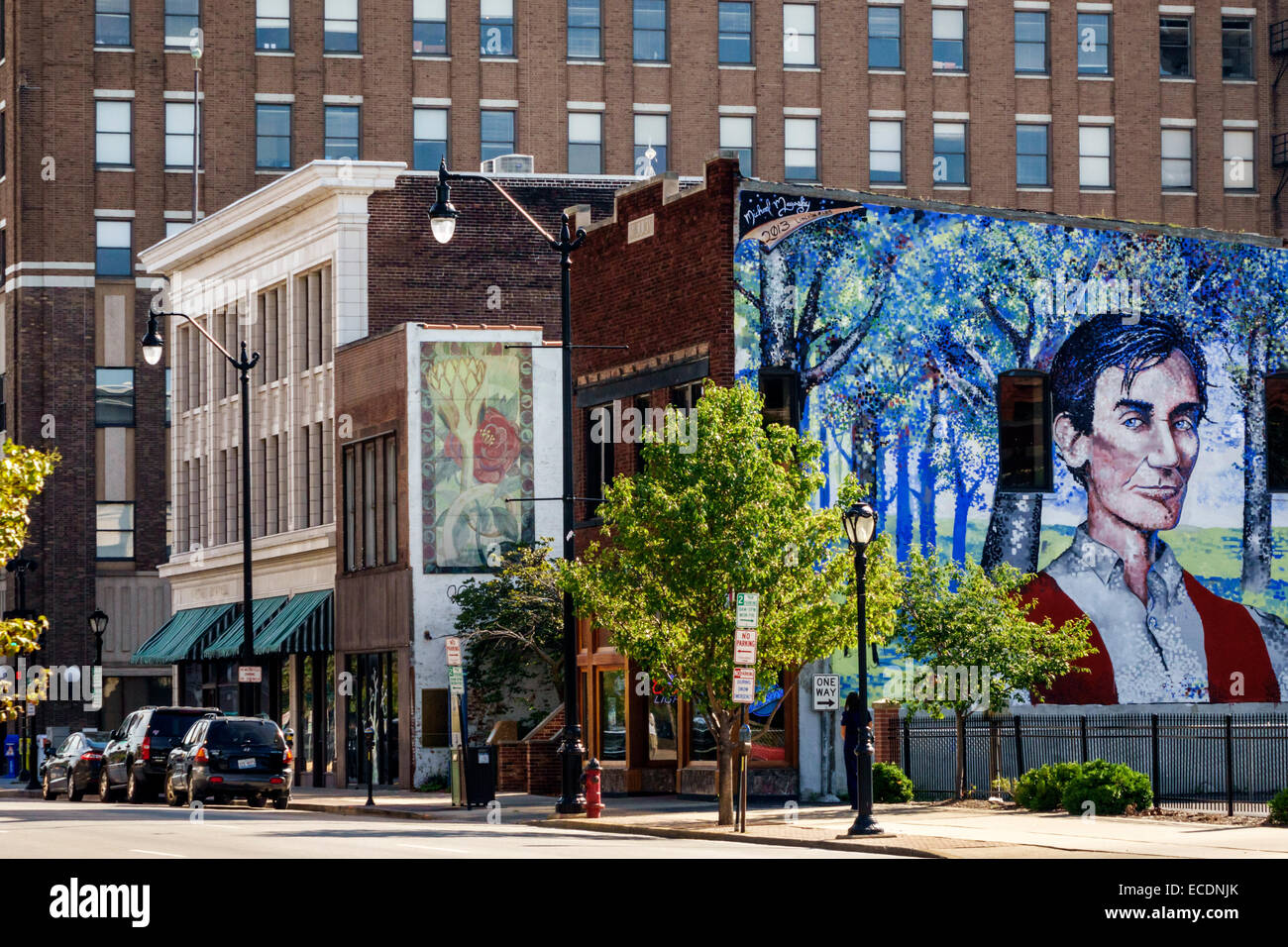 Springfield Illinois North 5th Street downtown historic buildings Stock