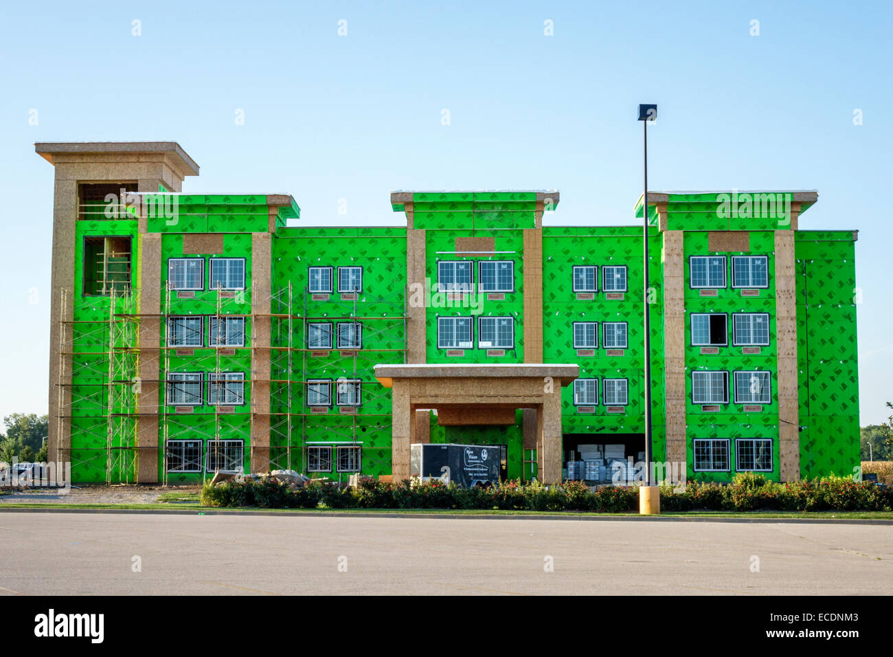 Springfield Illinois,building,under new construction,site,new,commercial,motel,hotel,IL140903131 Stock Photo