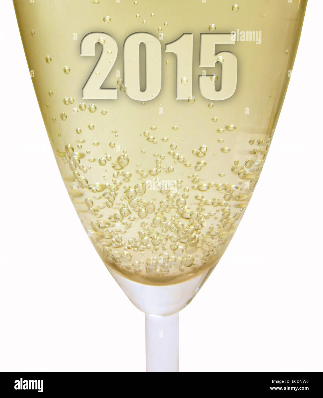 2015 new year champagne Stock Photo