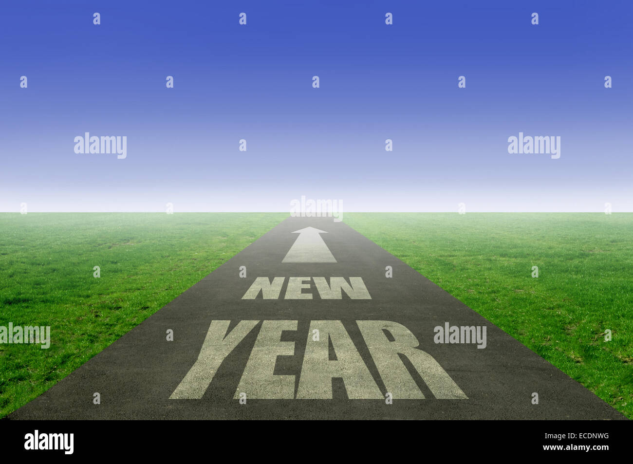 New year ahead, open road Stock Photo
