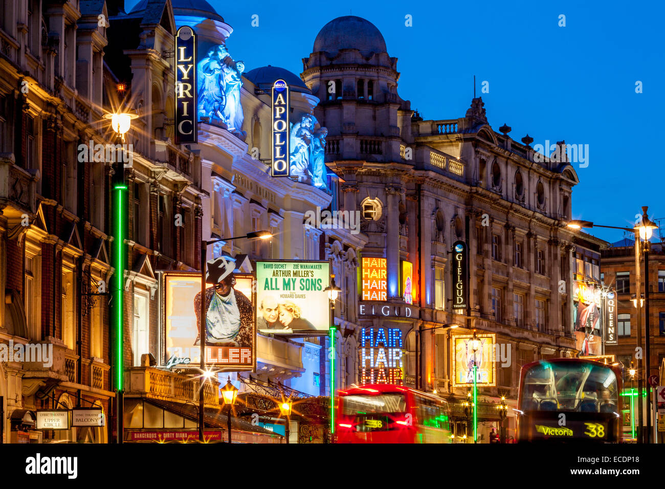 Theatre Land, Shaftesbury Avenue, London, England Stock Photo Alamy