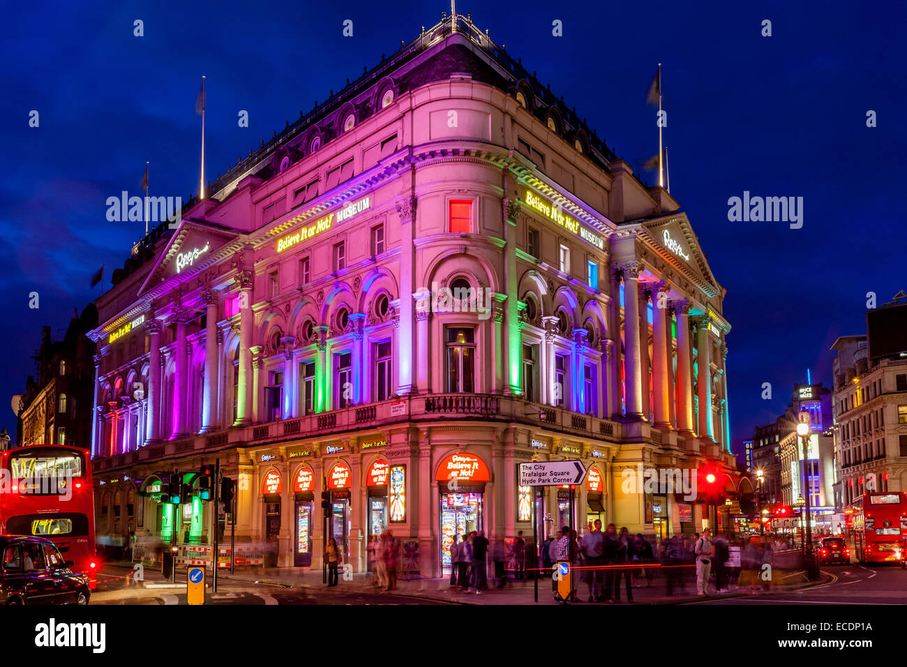 Piccadilly Circus At Night, London, England Stock Photo Alamy