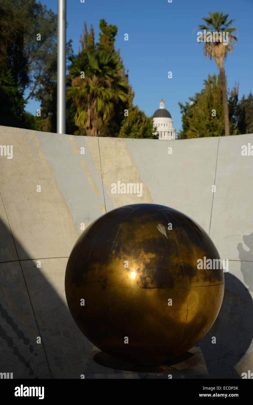 Monument at State Capitol Park, Sacramento CA Stock Photo