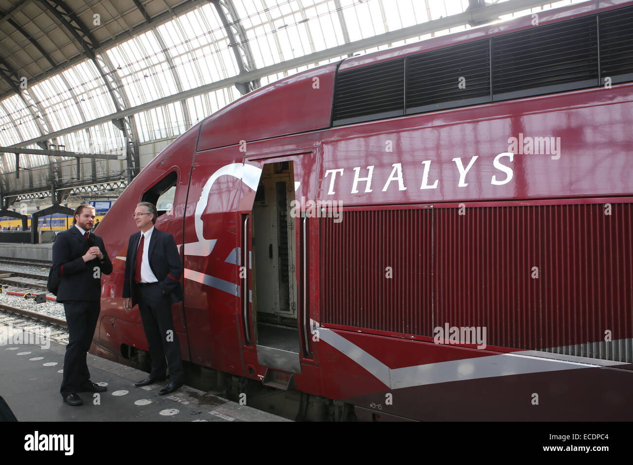 Thalys train operator Stock Photo