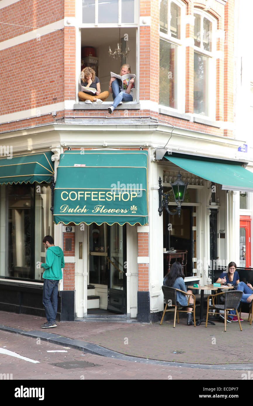 amsterdam coffeeshop Stock Photo