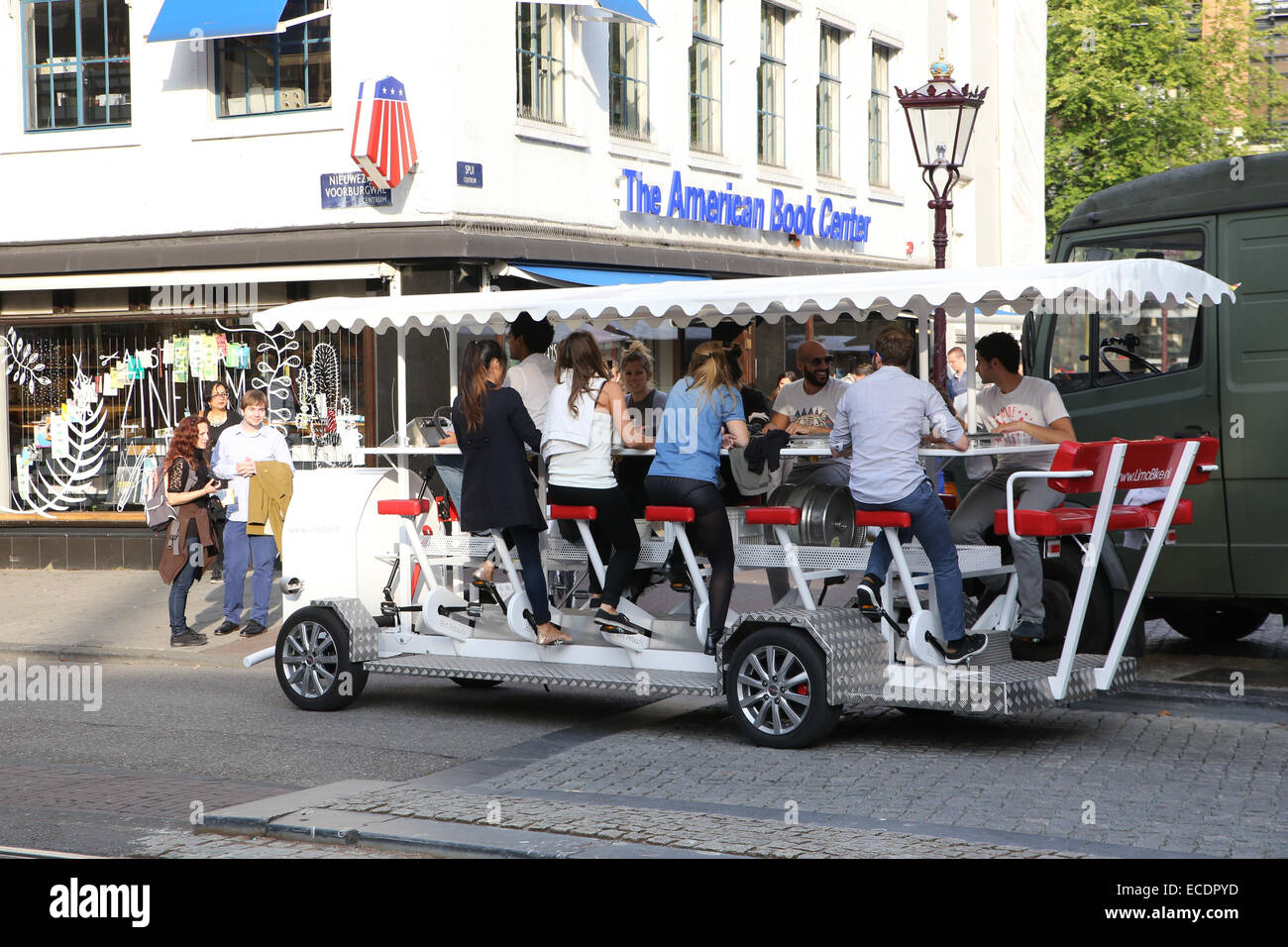 amsterdam beer bike Stock Photo Alamy