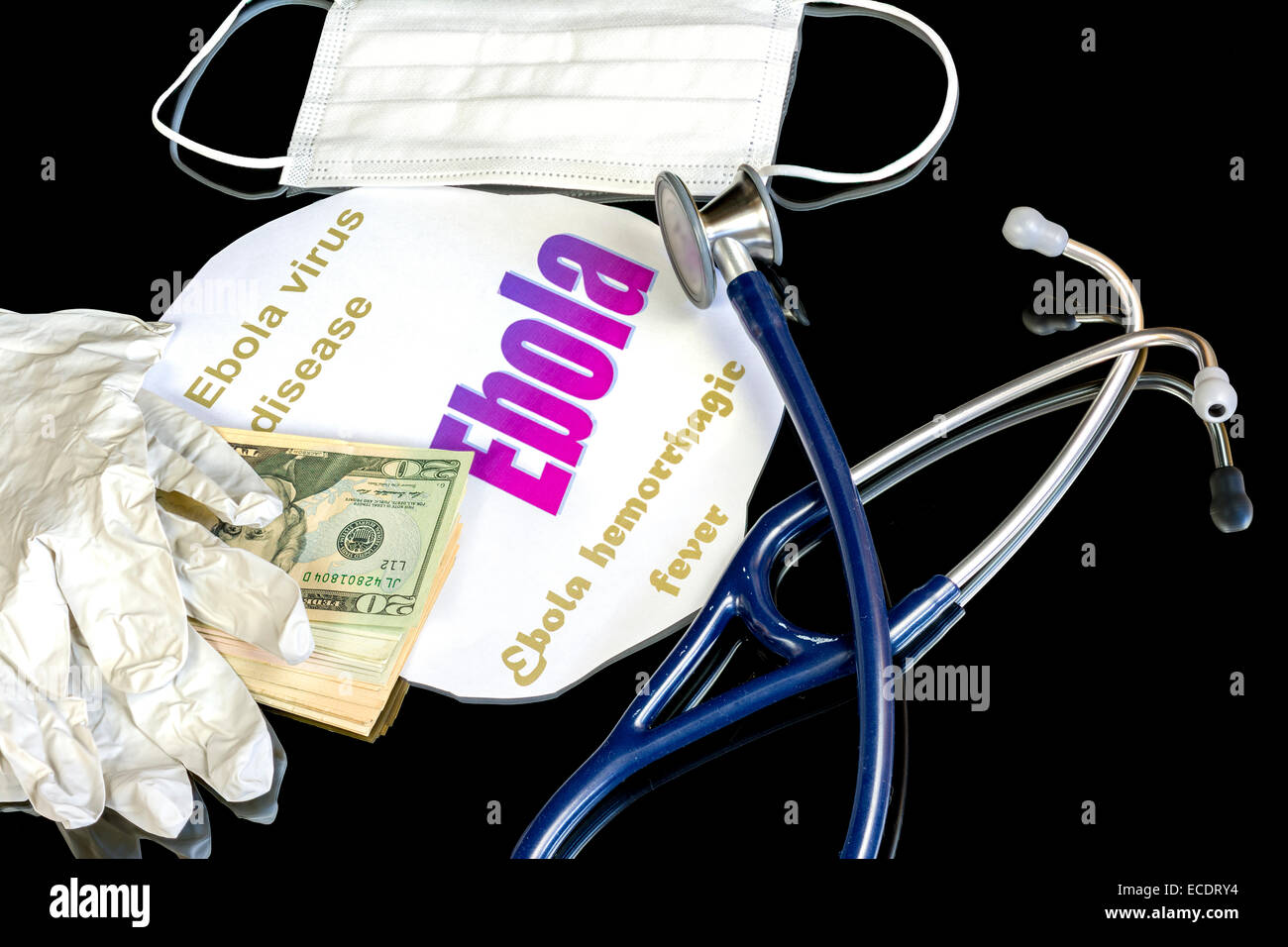 MEdical equipment needed to fight Ebola Stock Photo