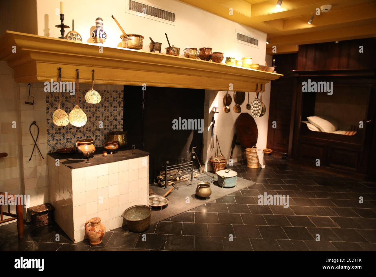 Amsterdam Rembrandt House interior Museum kitchen Stock Photo Alamy