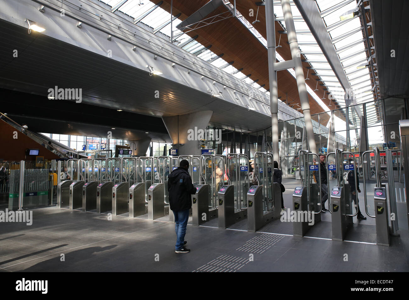 Amsterdam metro station turnstile Stock Photo - Alamy