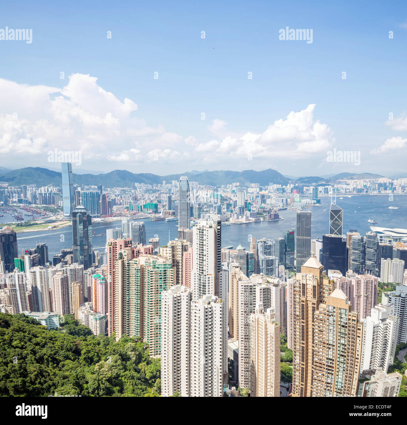 Hong Kong city Skyline from braemar hill at dusk Stock Photo - Alamy