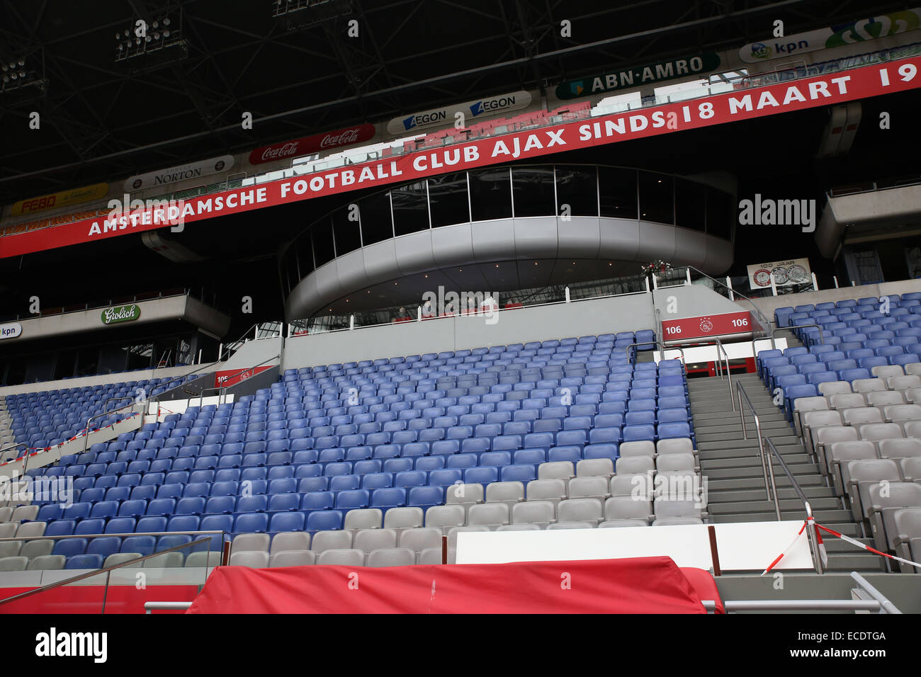 empty sports arena seats seating Stock Photo