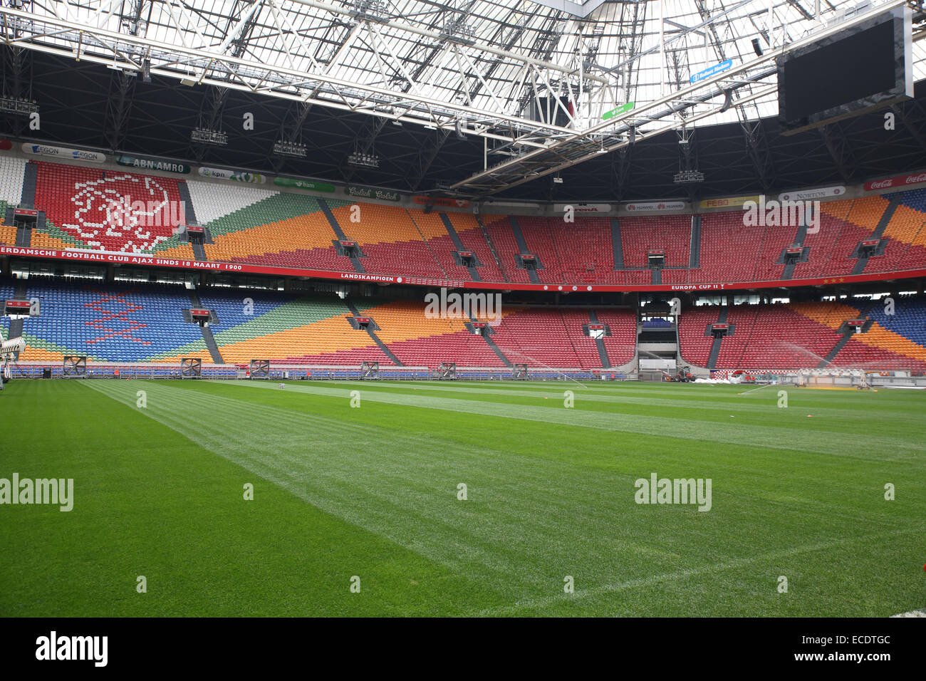 european football stadium empty Stock Photo