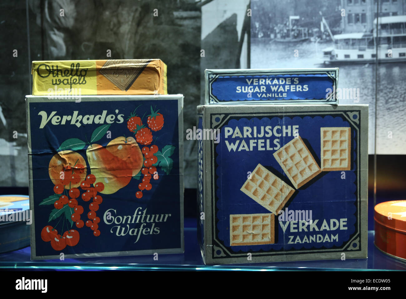 Verkade biscuit chocolate making company Netherlands Zaandam Stock