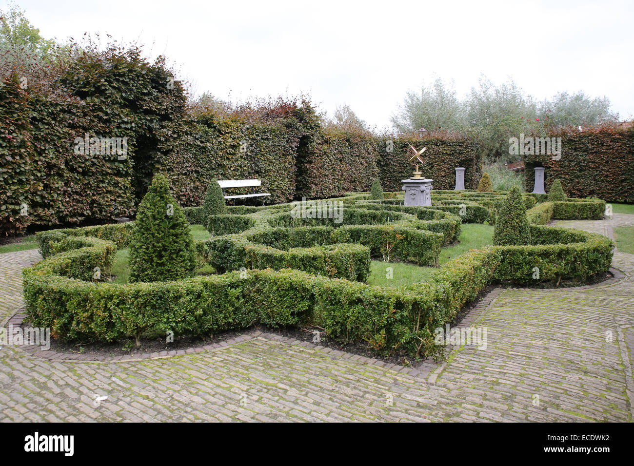 elegant french style garden gardens merchant merchants over garden wealthy Stock Photo