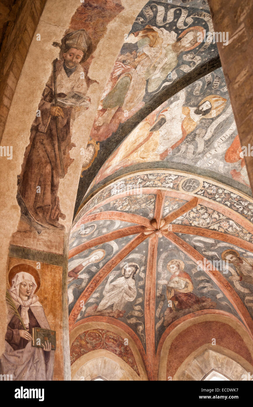 Interior of Bazilika svateho Jiri (St. George's Basilica), Prazsky Hrad Castle district, Prague, Czech Stock Photo