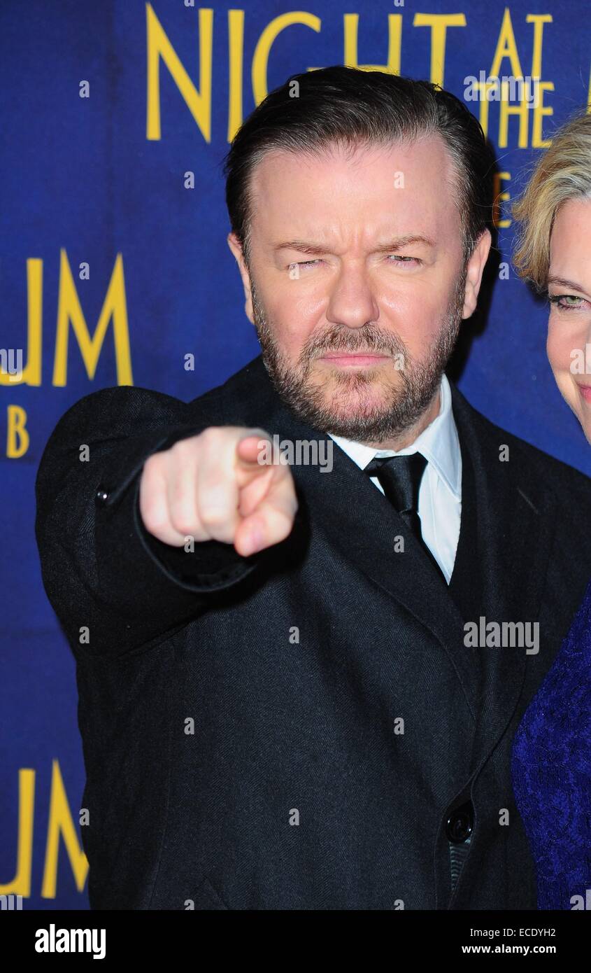 New York, NY, USA. 11th Dec, 2014. Ricky Gervais at arrivals for NIGHT