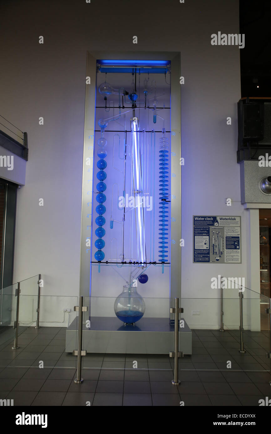 water clock inside science centre nobody Stock Photo