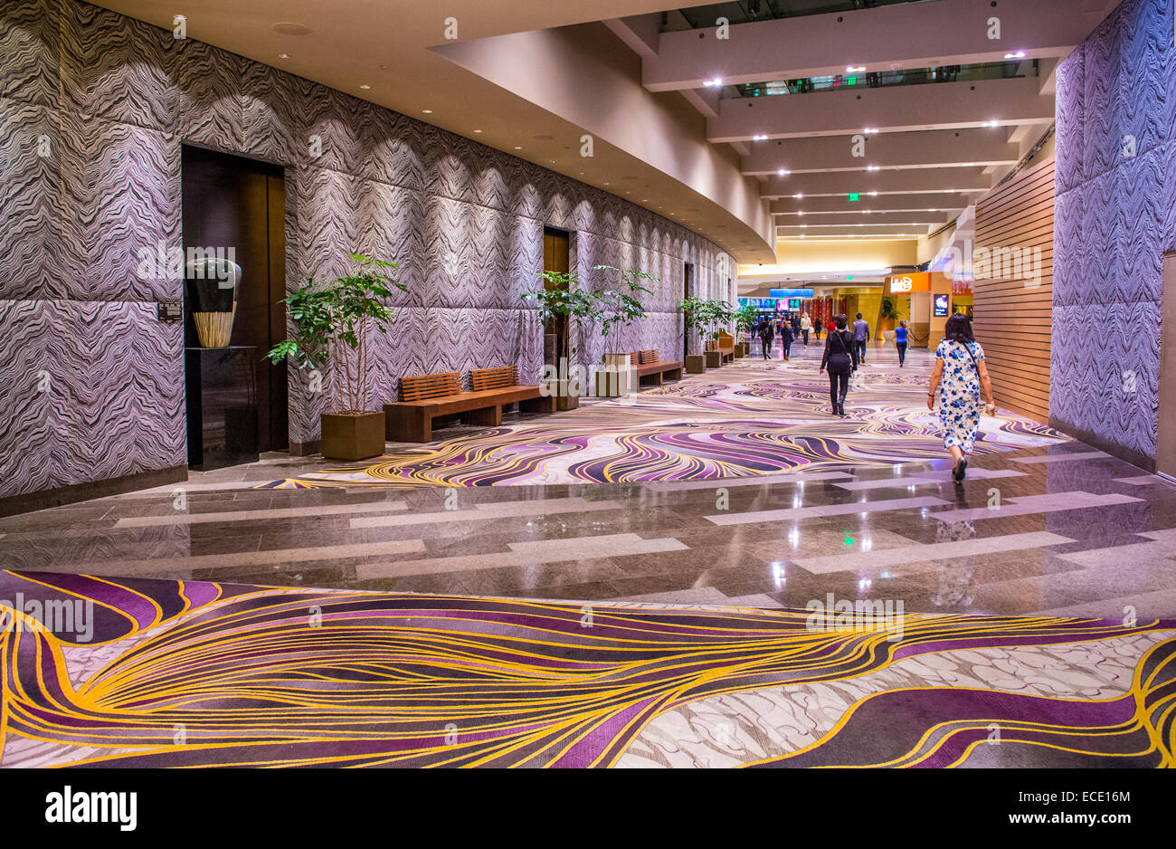 The interior of Aria Resort and Casino in Las Vegas Stock Photo - Alamy