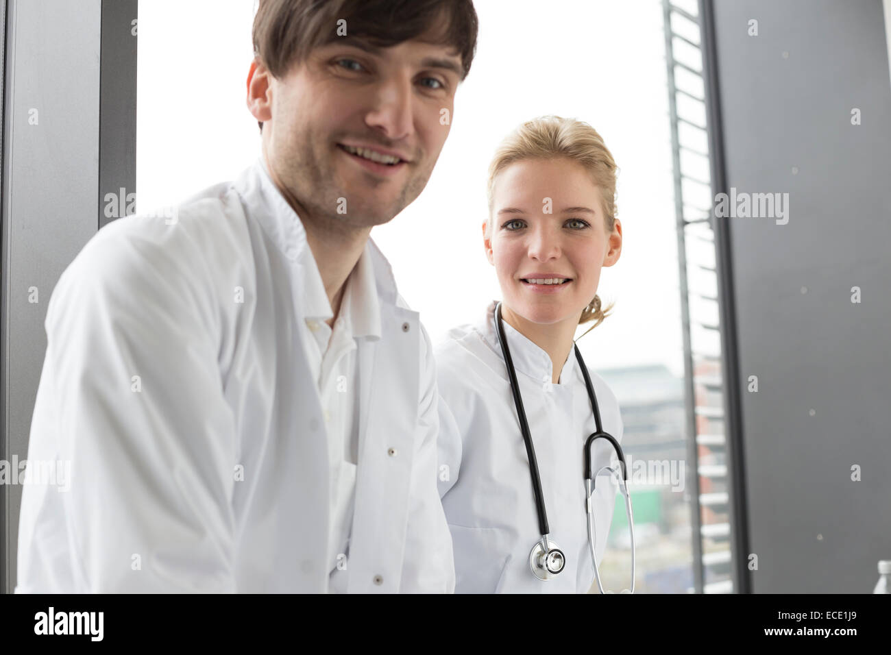 Doctors smiling, portrait Stock Photo