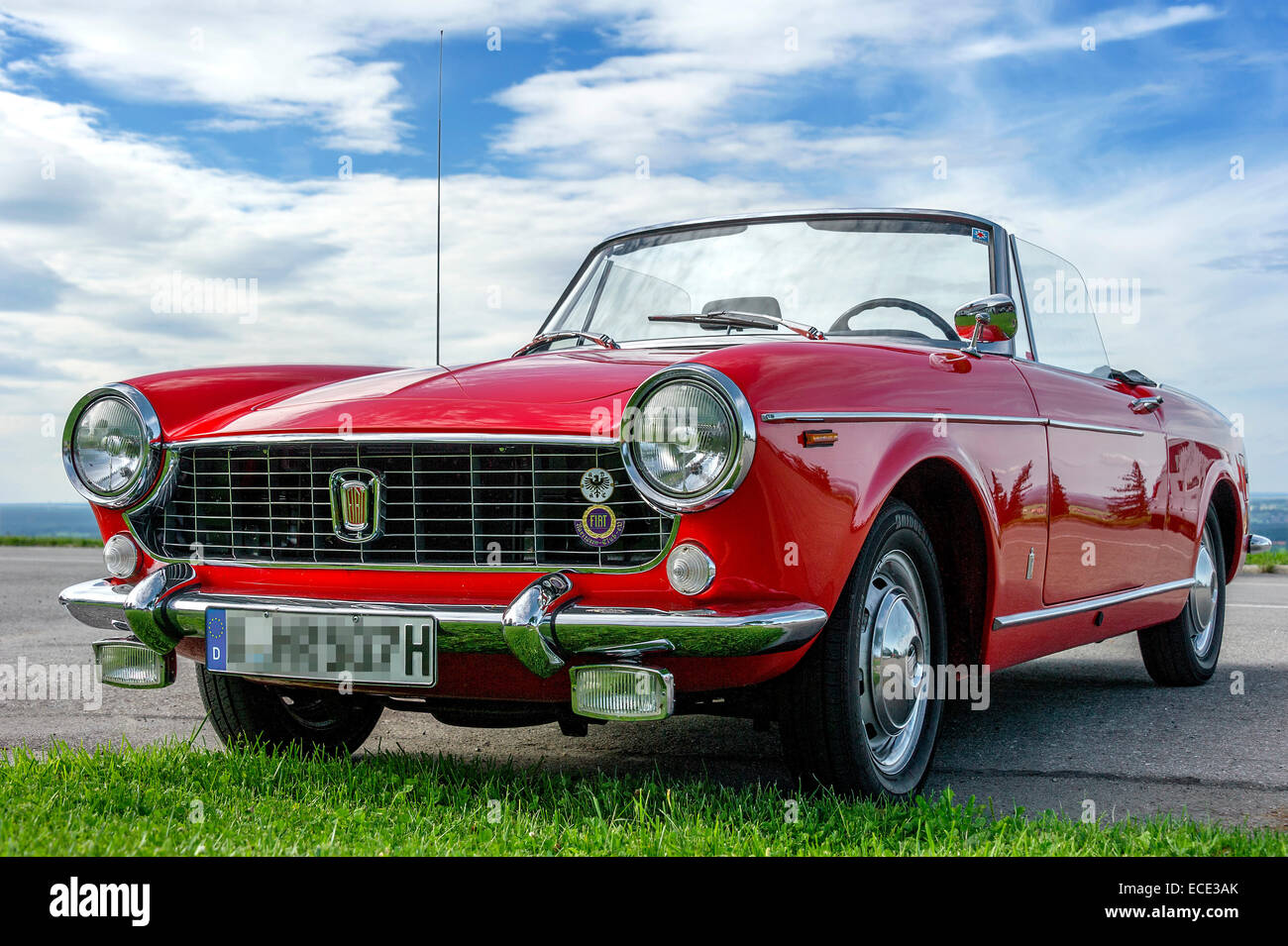 Vintage 1500 FIAT Spider, Cabriolet from 1963 to 1966, Bavaria, Germany Stock Photo