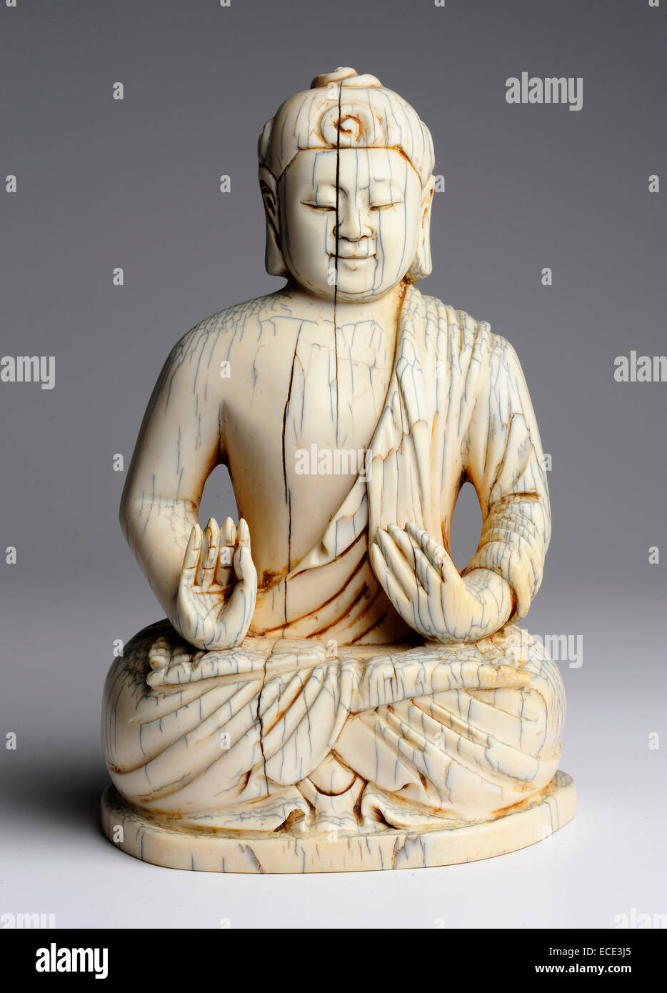 Old Buddha sculpture made of ivory, from China Stock Photo Alamy