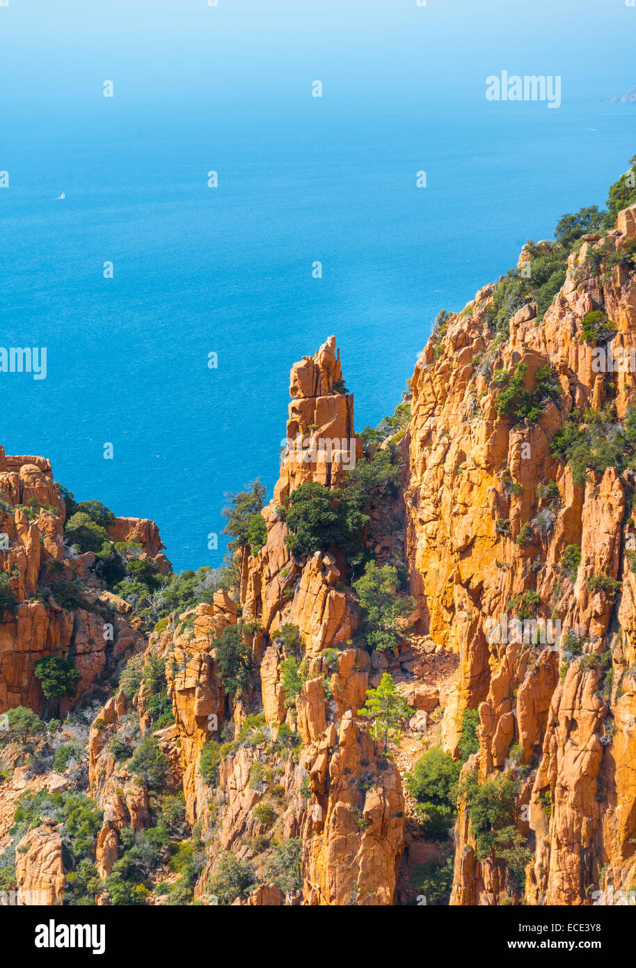 Bizarre rock formations, Calanche of Piana, Calanques de Piana, Gulf of  Porto, Corse-du-Sud, Corsica, France Stock Photo - Alamy