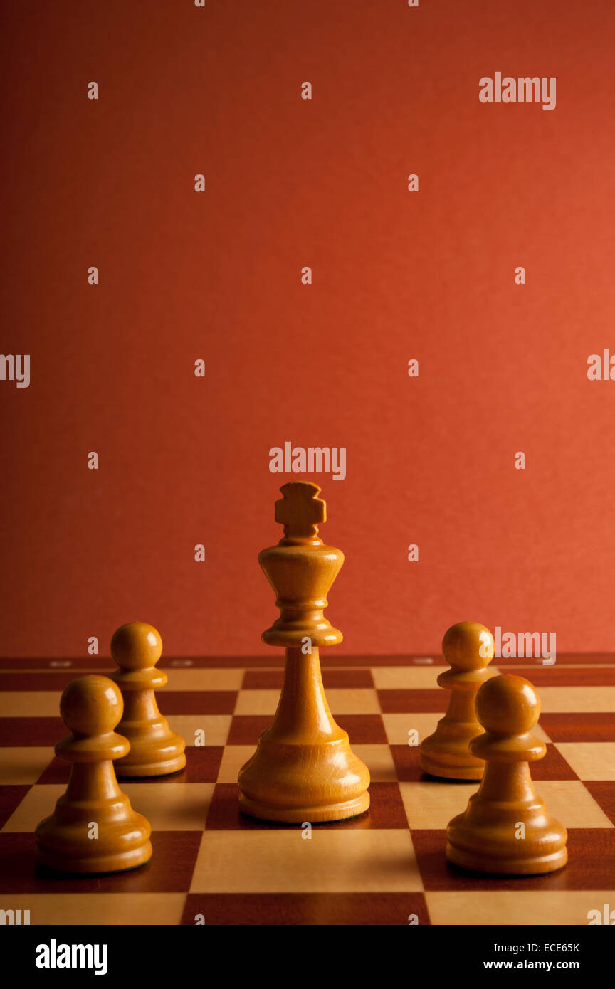 Chess King Queen On Chess Board Stock Photo 97519331