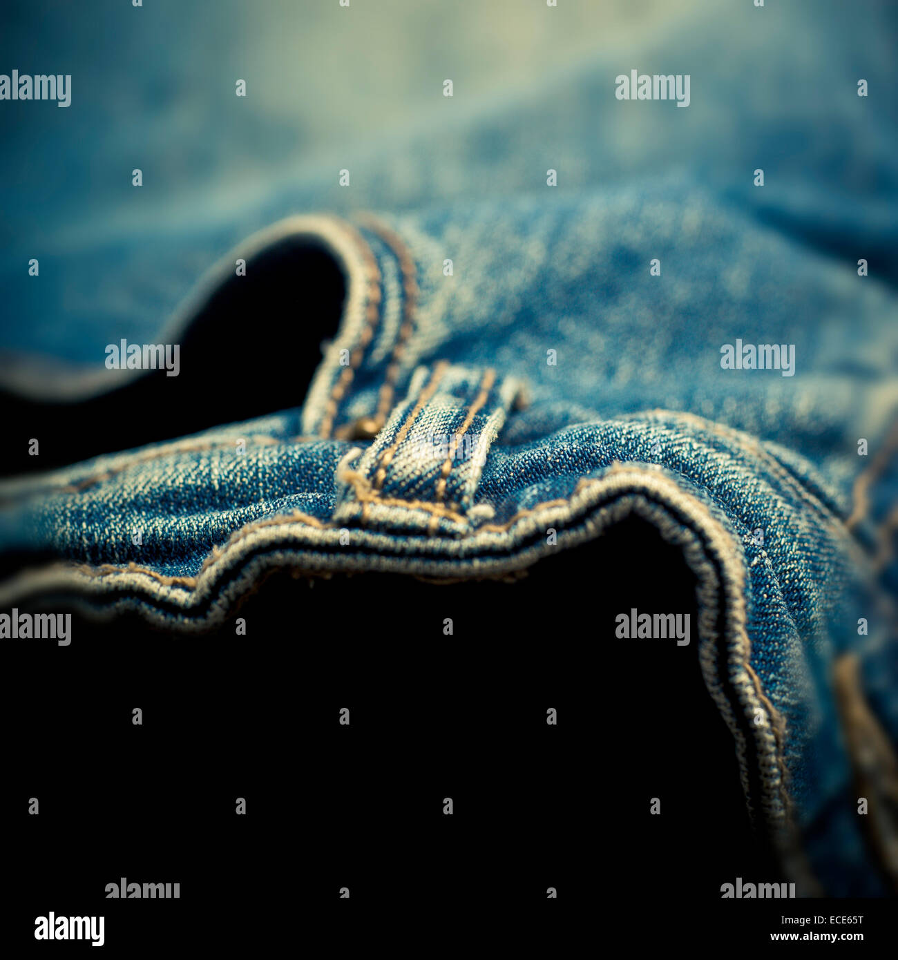 blue jeans macro detail Stock Photo