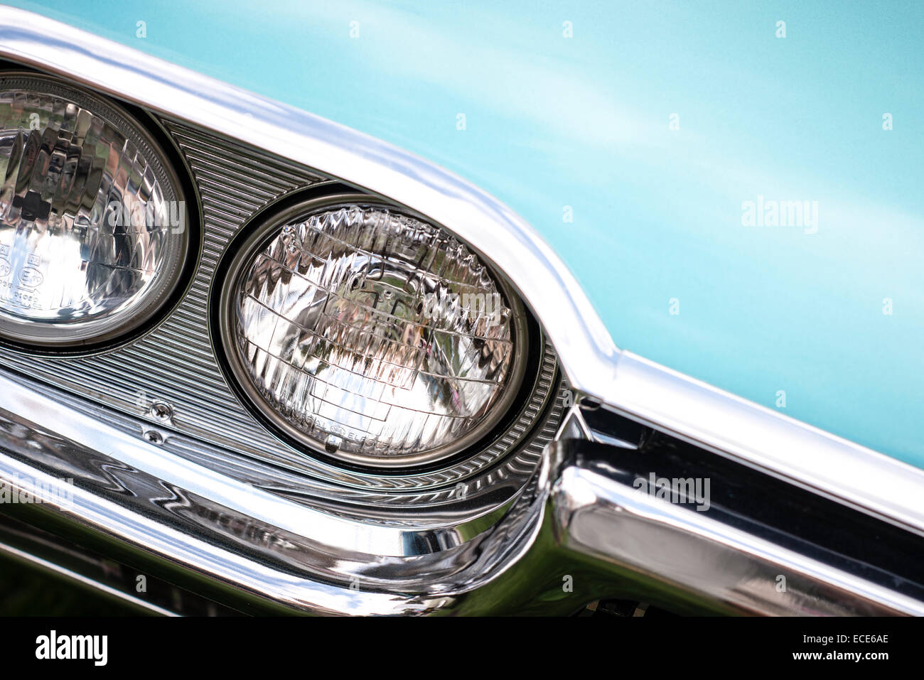 American classic headlamp chrome Stock Photo Alamy