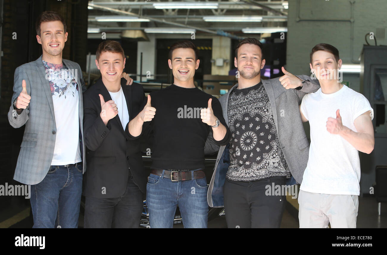 Britain Got Talent Winners Collabro Outside Itv Studios Featuring