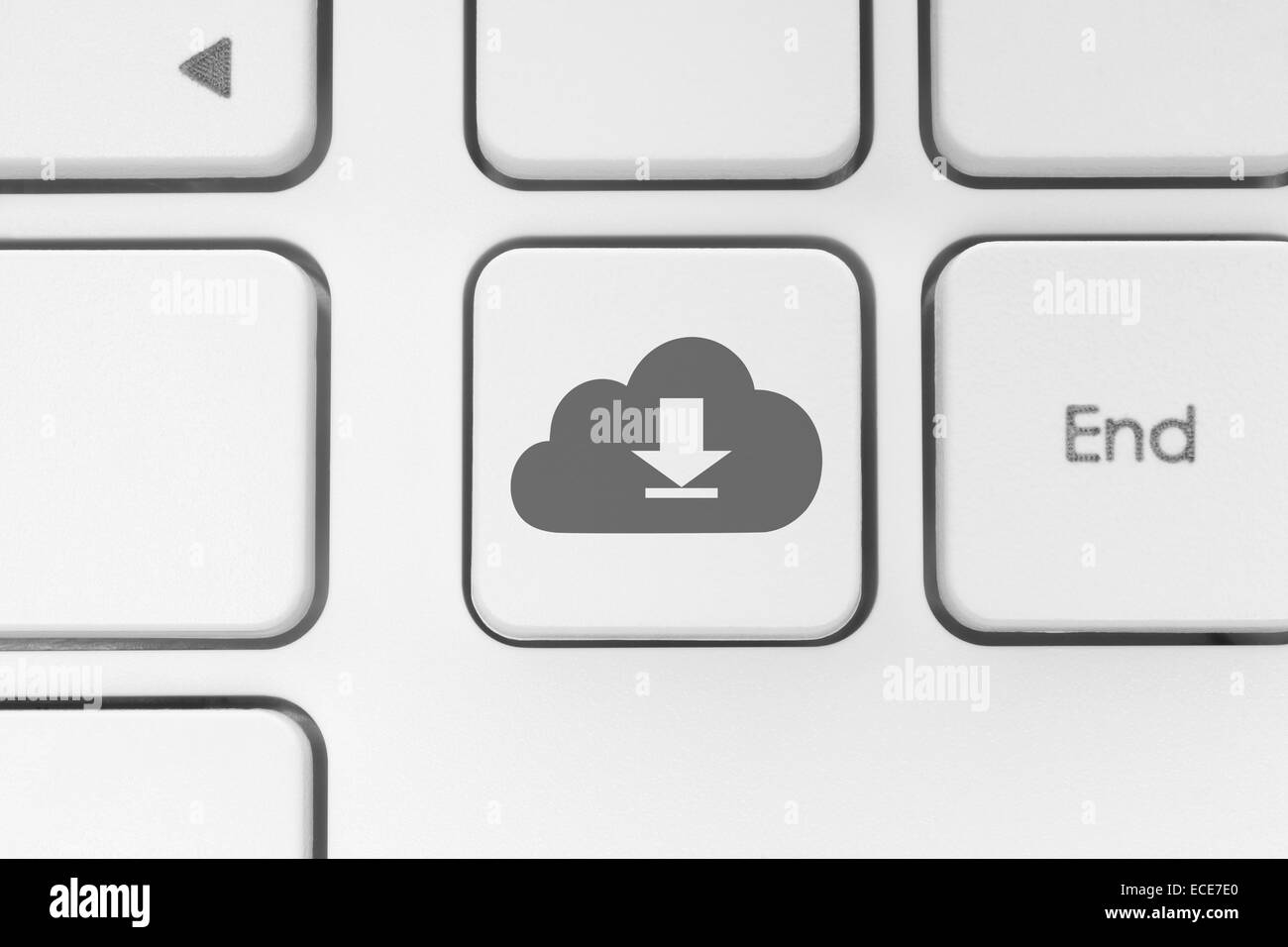 Download from cloud keyboard button Stock Photo