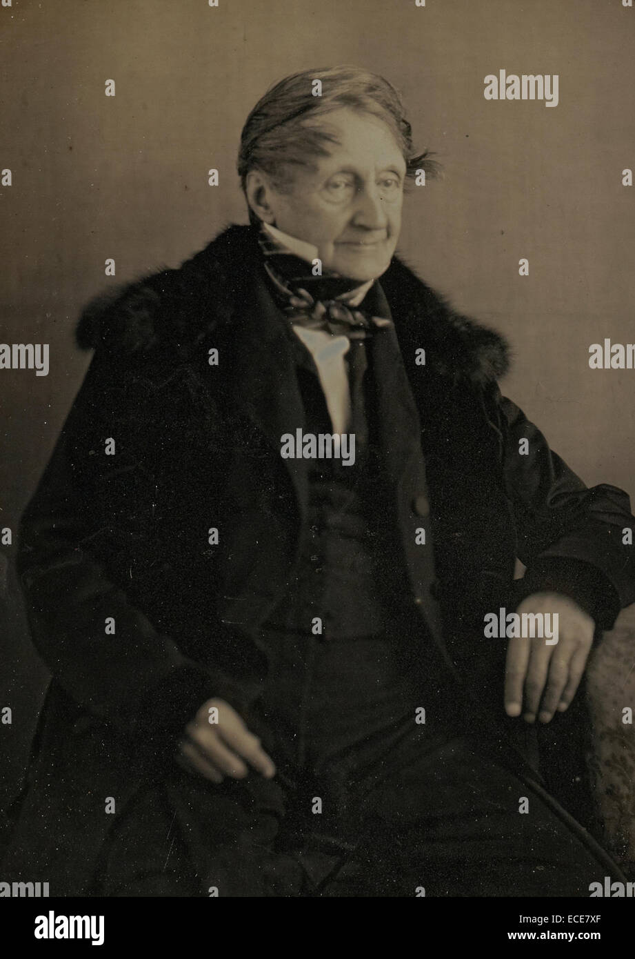 Self-Portrait; Jean-Gabriel Eynard, Swiss, 1775 - 1863; June 18, 1853; Daguerreotype; 1/4 plate, Image: 8.9 x 6.7 cm (3 1/2 x 2 5/8 in.) Stock Photo