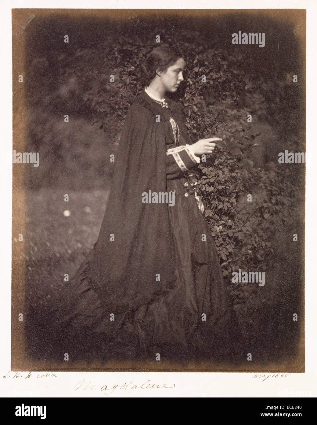 Magdalene (Brookfield); Julia Margaret Cameron, British, born India, 1815 - 1879; London, England, Europe; May 1865; Albumen silver print; Image: 27.1 x 22.2 cm (10 11/16 x 8 3/4 in.) Stock Photo