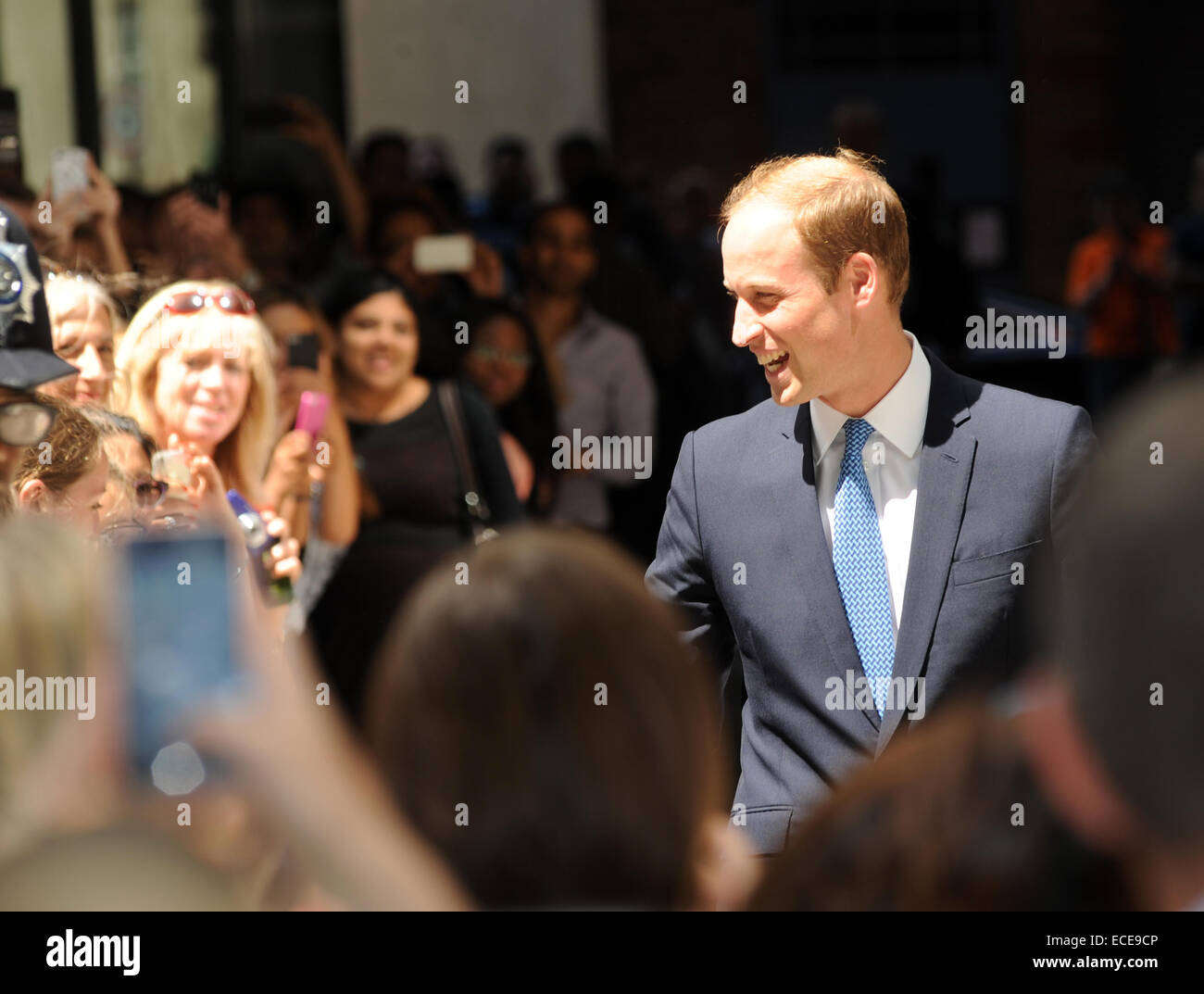 HRH Prince William arrives at Google offices  Featuring: HRH Prince William Where: London, United Kingdom When: 09 Jun 2014 Stock Photo