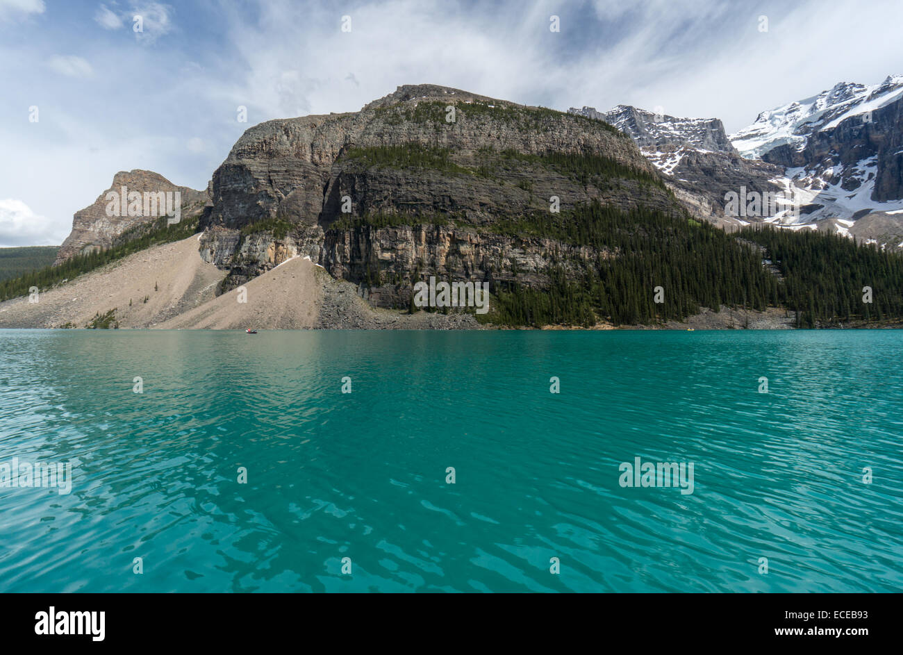 Canada, Alberta, Banff National Park, Mt Babel and Moraine Lake Stock Photo