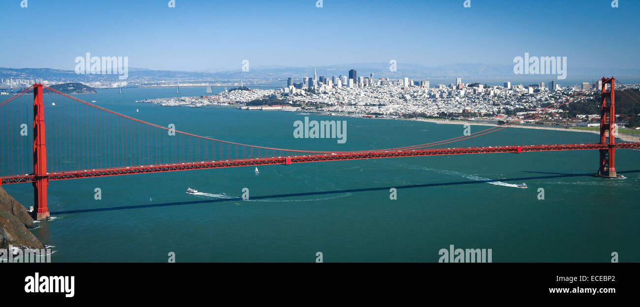 USA, California, Golden Gate bridge view on San Francisco Stock Photo