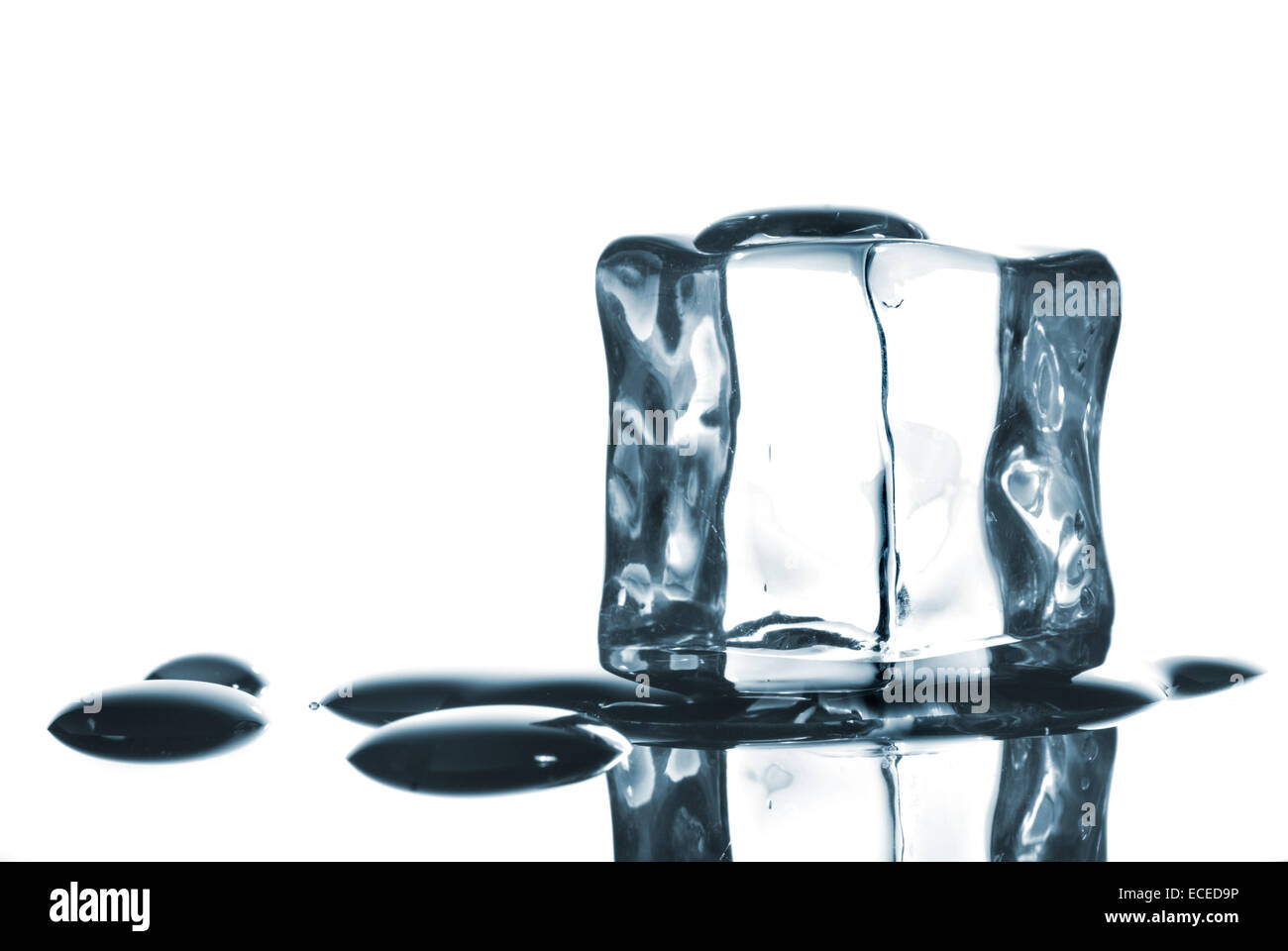 ice cube with water drops on white Stock Photo - Alamy