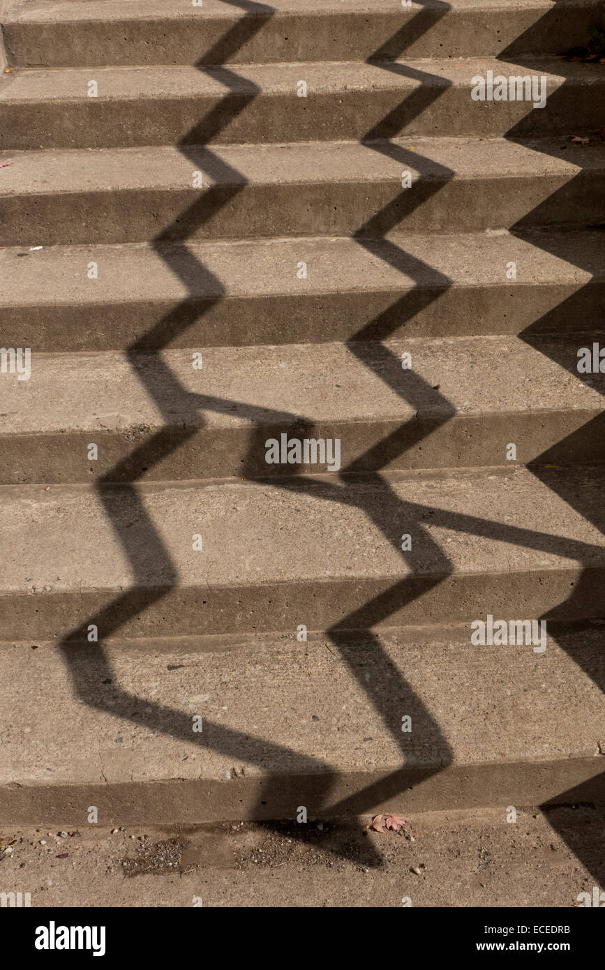 Steps with shadows. Stock Photo