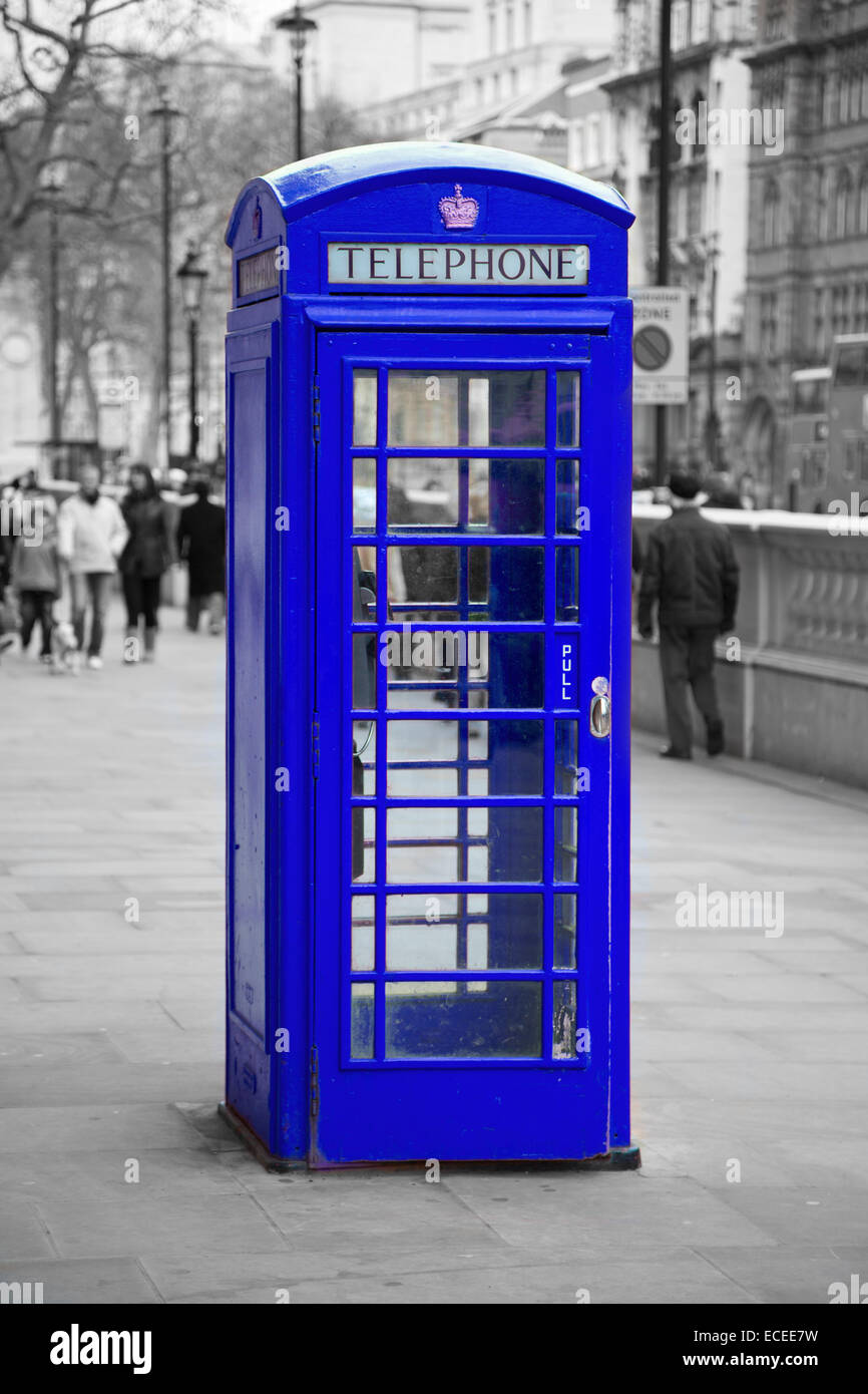 Famous telephone booth in London, UK Stock Photo Alamy