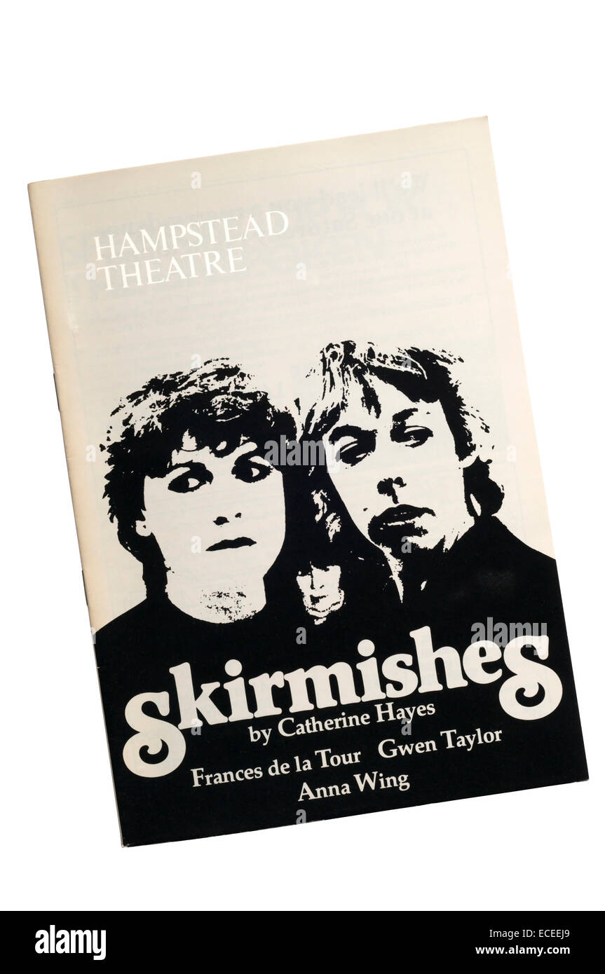 Programme for the 1982 production of Skirmishes by Catherine Hayes at Hampstead Theatre. Stock Photo